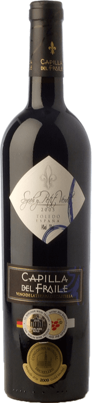 Free Shipping | Red wine Ribera del Pusa Capilla del Fraile Tinto Aged I.G.P. Vino de la Tierra de Castilla Castilla la Mancha Spain Syrah, Petit Verdot 75 cl