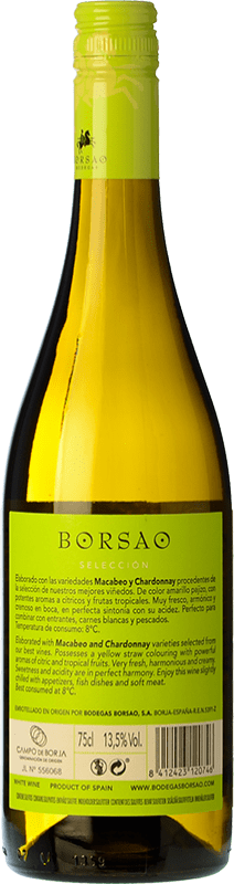 5,95 € | White wine Borsao Blanco Selección Crianza D.O. Campo de Borja Spain Macabeo, Chardonnay Bottle 75 cl