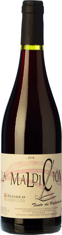 Free Shipping | Red wine Cinco Leguas La Maldición Tinto de Valdilecha Oak D.O. Vinos de Madrid Madrid's community Spain Tempranillo, Malvar 75 cl