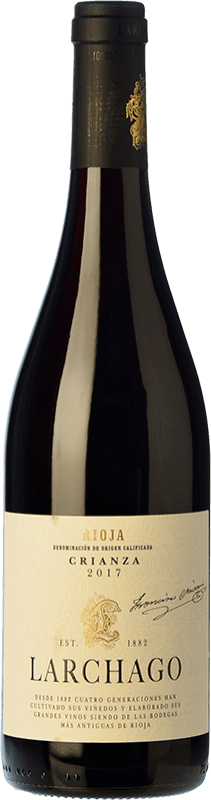 Free Shipping | Red wine Familia Chávarri Larchago Aged D.O.Ca. Rioja The Rioja Spain Tempranillo 75 cl