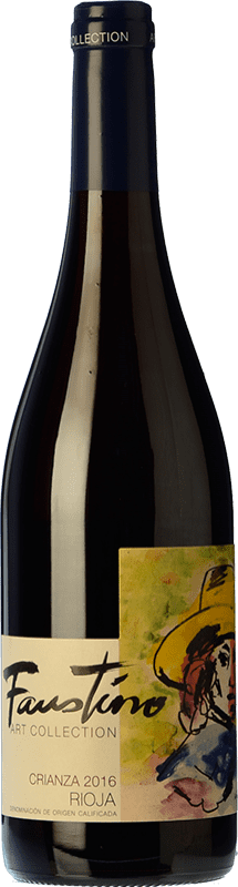 12,95 € Бесплатная доставка | Красное вино Faustino Art Collection старения D.O.Ca. Rioja