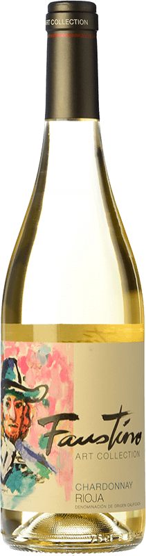 Бесплатная доставка | Белое вино Faustino Art Collection — Коллекция D.O.Ca. Rioja Ла-Риоха Испания Chardonnay — Шардоне 75 cl