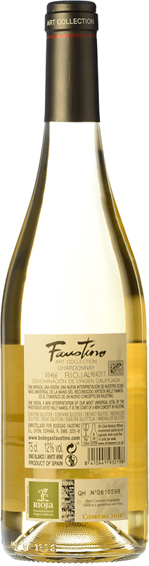 8,95 € Free Shipping | White wine Faustino Art Collection D.O.Ca. Rioja The Rioja Spain Chardonnay Bottle 75 cl