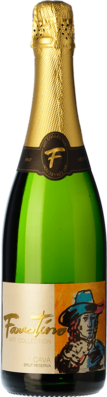 16,95 € | 白起泡酒 Faustino Art Collection 香槟 预订 D.O. Cava 西班牙 Macabeo, Chardonnay 75 cl