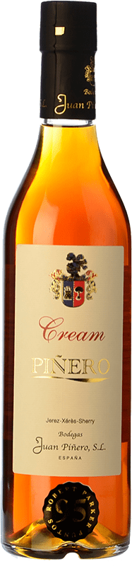 Envoi gratuit | Vin fortifié Juan Piñero Cream D.O. Manzanilla-Sanlúcar de Barrameda Sanlúcar de Barrameda Espagne Palomino Fino, Pedro Ximénez Bouteille Medium 50 cl