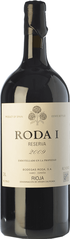 199,95 € Kostenloser Versand | Rotwein Bodegas Roda Roda I Reserve D.O.Ca. Rioja Jeroboam-Doppelmagnum Flasche 3 L