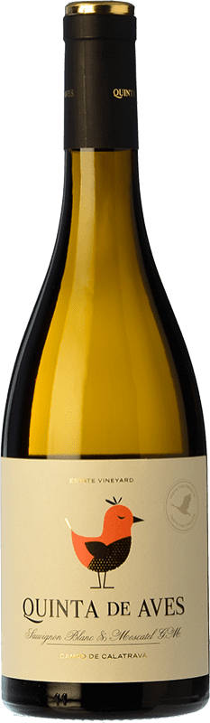 Free Shipping | White wine Quinta de Aves Sauvignon y Moscatel Aged I.G.P. Vino de la Tierra de Castilla Castilla la Mancha Spain Sauvignon White, Muscatel Small Grain 75 cl