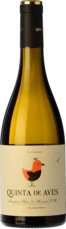 Envio grátis | Vinho branco Quinta de Aves Sauvignon y Moscatel Crianza I.G.P. Vino de la Tierra de Castilla Castela-Mancha Espanha Sauvignon, Mascate 75 cl