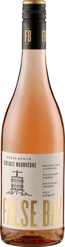Бесплатная доставка | Розовое вино False Bay Whole Bunch Rosé I.G. Stellenbosch Coastal Region Южная Африка Mourvèdre, Cinsault 75 cl