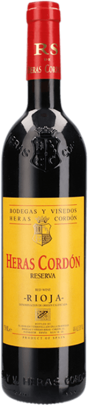 Free Shipping | Red Wine Heras Cordón Reserve — Aged D.O.Ca. Rioja The Rioja Spain Tempranillo, Graciano, Mazuelo 75 cl
