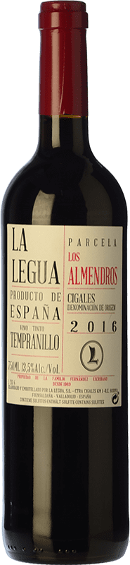 Free Shipping | Red wine La Legua Parcela Los Almendros Aged D.O. Cigales Castilla y León Spain Tempranillo 75 cl