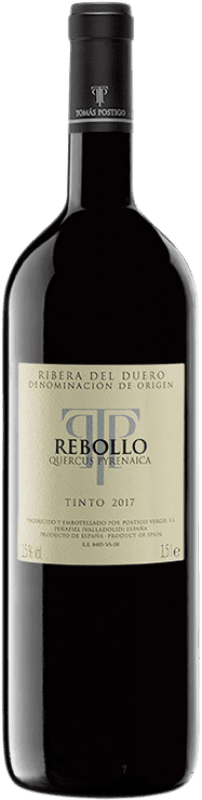 156,95 € | Red wine Tomás Postigo Rebollo Crianza D.O. Ribera del Duero Castilla y León Spain Tempranillo, Merlot, Cabernet Sauvignon, Malbec Magnum Bottle 1,5 L