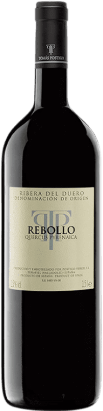 Free Shipping | Red wine Tomás Postigo Rebollo Aged D.O. Ribera del Duero Castilla y León Spain Tempranillo, Merlot, Cabernet Sauvignon, Malbec Magnum Bottle 1,5 L