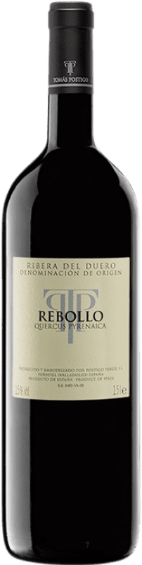131,95 € | Vino Rosso Tomás Postigo Rebollo Crianza — Invecchiato in Botte D.O. Ribera del Duero Castilla y León Spagna Tempranillo, Merlot, Cabernet Sauvignon, Malbec Bottiglia Magnum 1,5 L