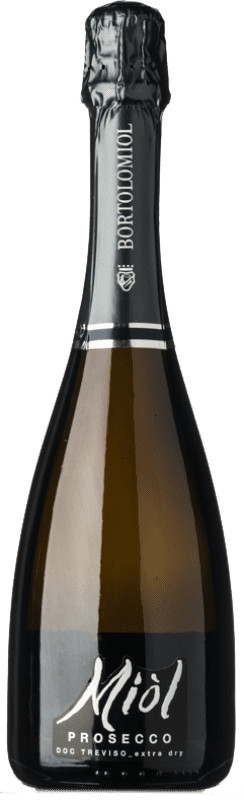 9,95 € Бесплатная доставка | Белое игристое Bortolomiol Prosecco Extradry Miol Экстра сухой I.G.T. Treviso