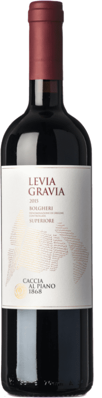 Free Shipping | Red wine Caccia al Piano Levia Gravia Superiore D.O.C. Bolgheri Tuscany Italy Merlot, Cabernet Sauvignon, Cabernet Franc 75 cl