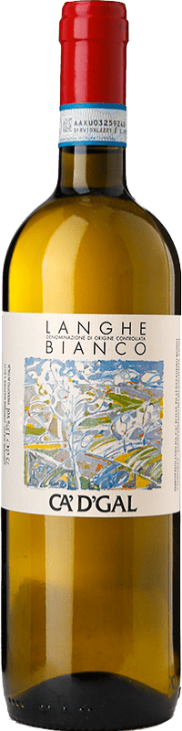 Free Shipping | White Wine Ca' d' Gal D.O.C. Langhe Piemonte Italy Chardonnay, Sauvignon 75 cl