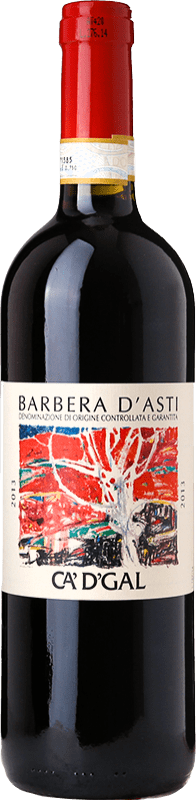 Бесплатная доставка | Красное вино Ca' d' Gal D.O.C. Barbera d'Asti Пьемонте Италия Barbera — Барбера 75 cl