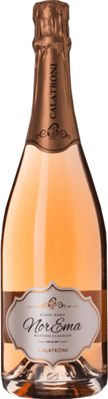 33,95 € | Rosé sparkling Calatroni Rosé Norema Extra Brut D.O.C.G. Oltrepò Pavese Metodo Classico Lombardia Italy Pinot Black Bottle 75 cl