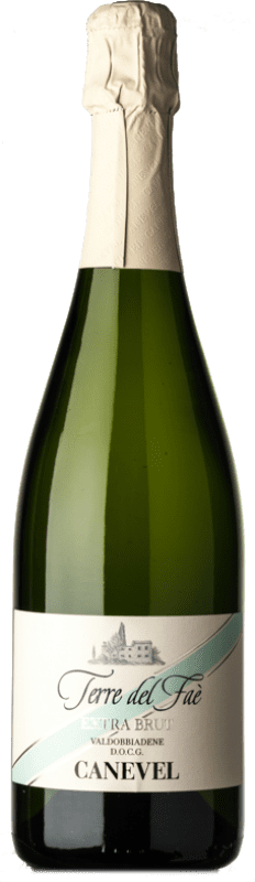 12,95 € | Белое игристое Canevel Terre del Faè Экстра-Брут D.O.C.G. Prosecco di Conegliano-Valdobbiadene Венето Италия Glera 75 cl