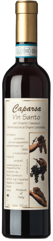 Kostenloser Versand | Süßer Wein Caparsa 1998 D.O.C. Vin Santo del Chianti Classico Toskana Italien Malvasía, Schwarzer Malvasier, Trebbiano Medium Flasche 50 cl