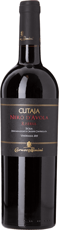 Envio grátis | Vinho tinto Caruso e Minini Cutaja Reserva D.O.C. Sicilia Sicília Itália Nero d'Avola 75 cl