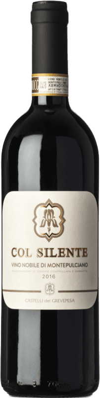 Envio grátis | Vinho tinto Castelli del Grevepesa Col Silente D.O.C.G. Vino Nobile di Montepulciano Tuscany Itália Prugnolo Gentile 75 cl