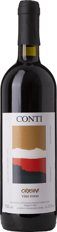 Бесплатная доставка | Красное вино Castello Conti Origini D.O.C. Piedmont Пьемонте Италия Nebbiolo, Croatina, Vespolina 75 cl