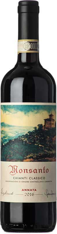 Free Shipping | Red wine Castello di Monsanto D.O.C.G. Chianti Classico Tuscany Italy Sangiovese, Colorino, Canaiolo 75 cl