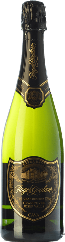 19,95 € | 白のスパークリングワイン Roger Goulart Extra Brut — エクストラ・ブリュット Grande Cuvée グラン・レセルバ D.O. Cava スペイン Macabeo — マカベオ, Xarel·lo — チャレッロ, Chardonnay — シャルドネ, Parellada — パレリャーダ 75 cl
