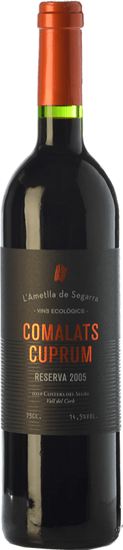 Free Shipping | Red wine Comalats Cuprum Reserve D.O. Costers del Segre Catalonia Spain Cabernet Sauvignon 75 cl