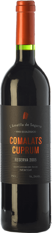Free Shipping | Red wine Comalats Cuprum Reserve D.O. Costers del Segre Catalonia Spain Cabernet Sauvignon Organic 75 cl