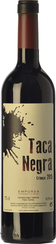 17,95 € Spedizione Gratuita | Vino Rosso Marià Pagès Taca Negra Crianza — Invecchiato in Botte D.O. Empordà