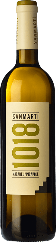 免费送货 | 白酒 Sanmartí 1018 Macabeu i Picapoll 岁 D.O. Pla de Bages 加泰罗尼亚 西班牙 Macabeo, Picapoll 75 cl