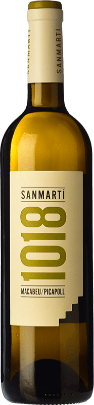 10,95 € Kostenloser Versand | Weißwein Sanmartí 1018 Macabeu i Picapoll Crianza — Kurze Fassreifung D.O. Pla de Bages