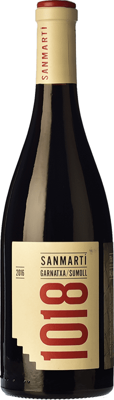 17,95 € Spedizione Gratuita | Vino Rosso Sanmartí 1018 Garnatxa i Sumoll Crianza — Invecchiato in Botte D.O. Pla de Bages