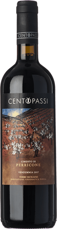Free Shipping | Red wine Centopassi Cimento I.G.T. Terre Siciliane Sicily Italy Perricone Organic 75 cl