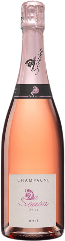 Free Shipping | Rosé sparkling De Sousa Rosé Brut A.O.C. Champagne Champagne France Pinot Black, Chardonnay Organic 75 cl