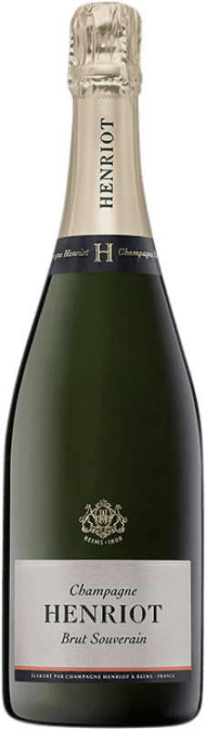 Envoi gratuit | Blanc mousseux Henriot Souverain Brut A.O.C. Champagne Champagne France Pinot Noir, Chardonnay, Pinot Meunier 75 cl