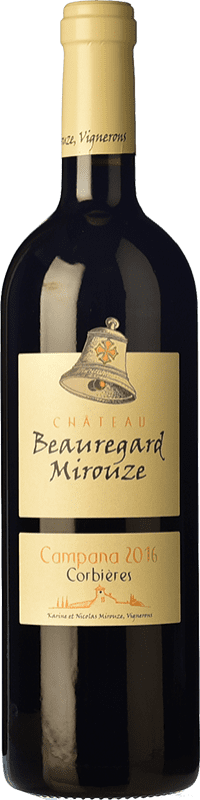 10,95 € | Vino tinto Château de Beauregard Mirouze Campana Rouge Joven I.G.P. Vin de Pays Languedoc Languedoc Francia Syrah, Garnacha 75 cl