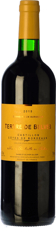 Free Shipping | Red wine Château de Bourron Tertre de Belvès Aged A.O.C. Côtes de Castillon Bordeaux France Merlot 75 cl