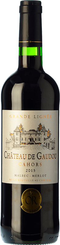 Free Shipping | Red Wine Château de Gaudou Grande Lignée Crianza — Aged A.O.C. Cahors Piemonte France Merlot, Malbec 75 cl