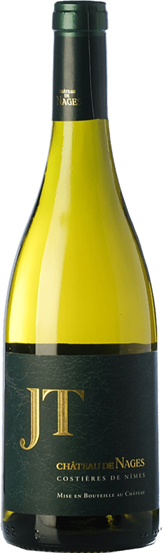 Free Shipping | White wine Château de Nages JT Blanc Aged A.O.C. Costières de Nîmes Rhône France Grenache White, Roussanne, Viognier 75 cl