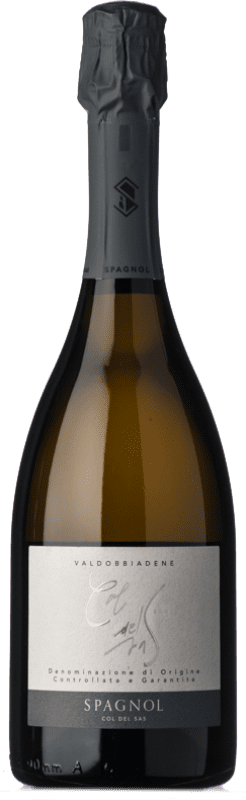 Free Shipping | White Sparkling Wine Col del Sas Brut D.O.C.G. Prosecco di Conegliano-Valdobbiadene Veneto Italy Glera 75 cl