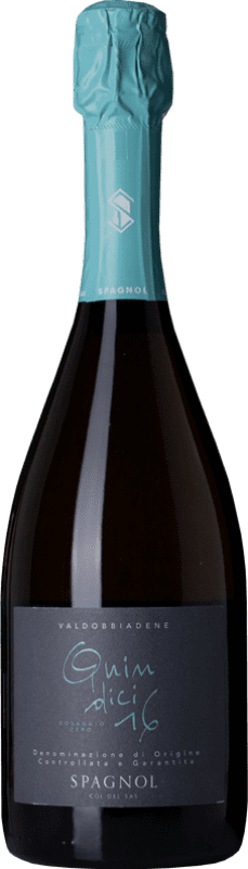 Free Shipping | White Sparkling Wine Col del Sas Dosaggio Zero Quindici16 Brut Nature D.O.C.G. Prosecco di Conegliano-Valdobbiadene Veneto Italy Glera 75 cl