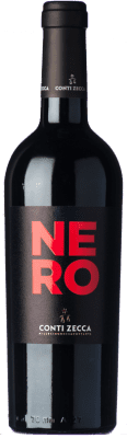 Free Shipping | Red Wine Conti Zecca Nero — Black I.G.T. Salento Puglia Italy Cabernet Sauvignon, Negroamaro 75 cl Conti Zecca Salento Nero — Black 75 cl