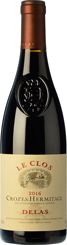 免费送货 | 红酒 Delas Frères Le Clos 岁 A.O.C. Crozes-Hermitage 罗纳 法国 Syrah 75 cl