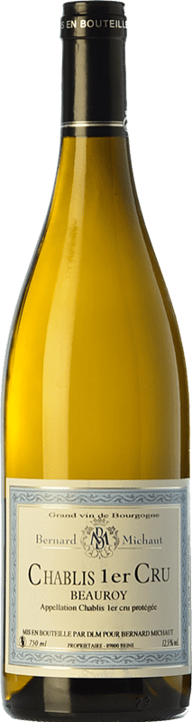 Free Shipping | White wine Bernard Michaut Beauroy Aged A.O.C. Chablis Premier Cru Burgundy France Chardonnay 75 cl