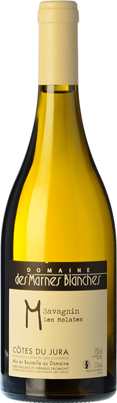 Free Shipping | White wine Marnes Blanches Les Molates Ouillé Aged A.O.C. Côtes du Jura Jura France Savagnin Organic 75 cl
