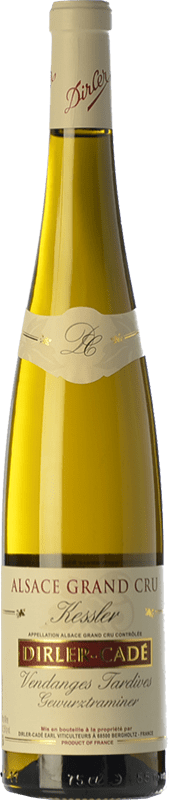 Envío gratis | Vino Blanco Dirlier-Cadé Kessler Grand Cru, VT Vendange Tardive — Vendimia Tardía Crianza A.O.C. Alsace Alsace Francia Gewürztraminer 75 cl